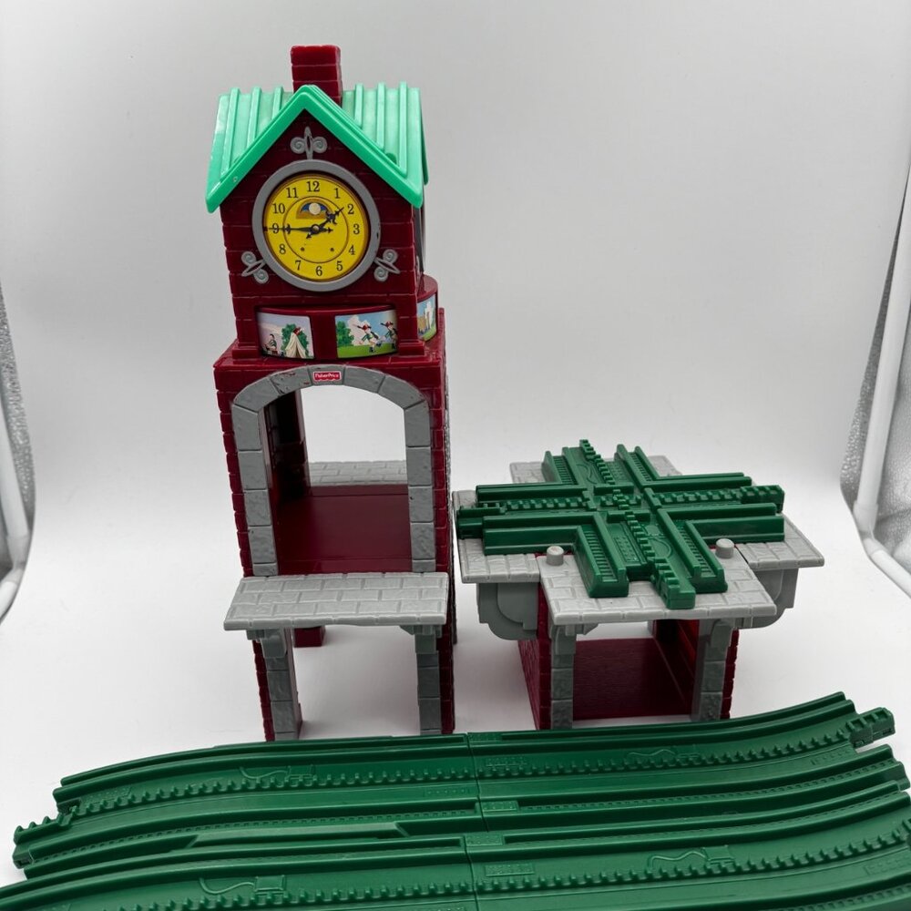 Fisher-Price GeoTrax High Chimes Clock Tower Train Accessory Pre-School Toy
